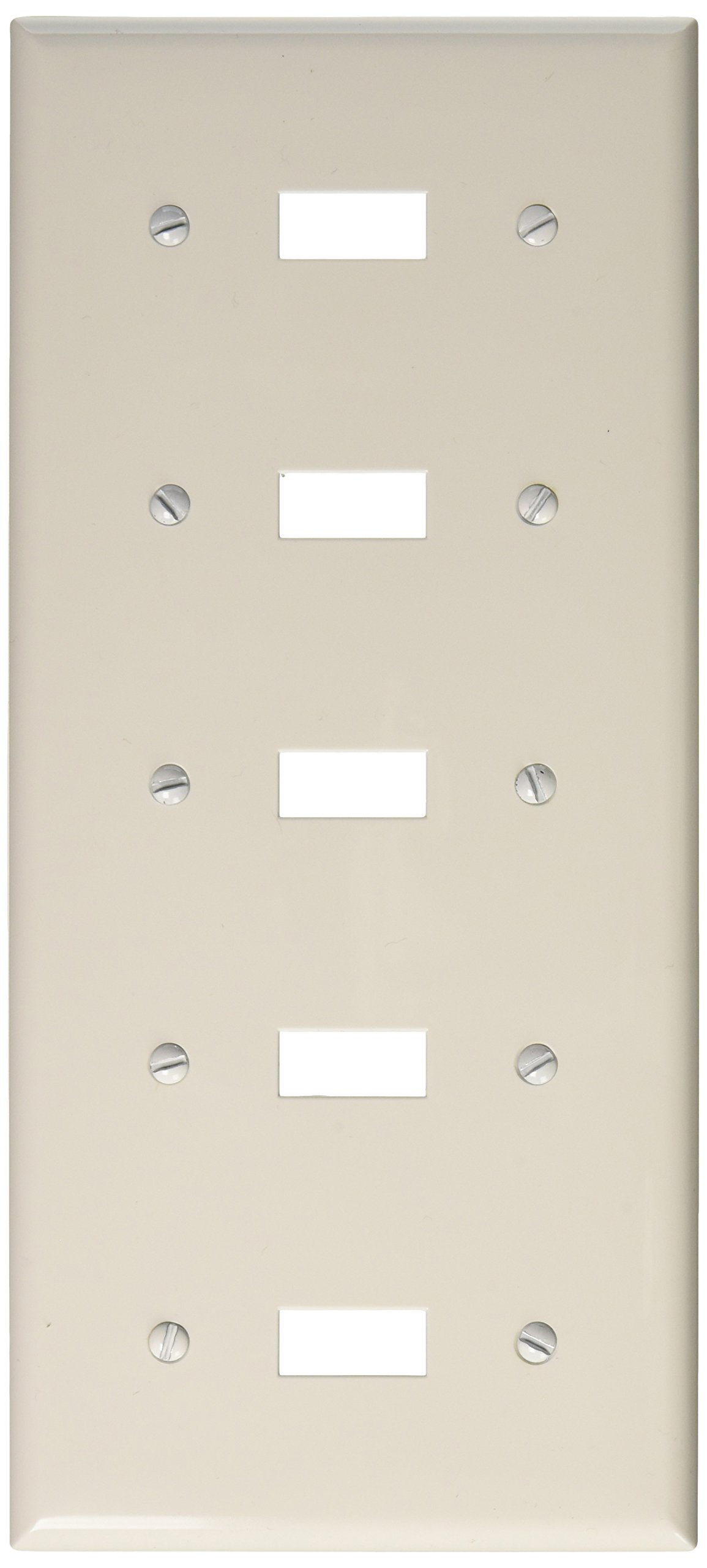 Morris 81051 Lexan Wall Plate For Toggle Switch 5 Gang White