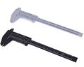 Penta Angel 2pcs Plastic Caliper Inch Metric 6inch 150mm Mini Double Scale Ruler Measuring Tool For Student 
