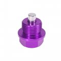 X Autohaux 1 Set 8 1 5 Magnetic Oil Drain Plug Sump Nut Bolt Screw With Gasket Purple Universal