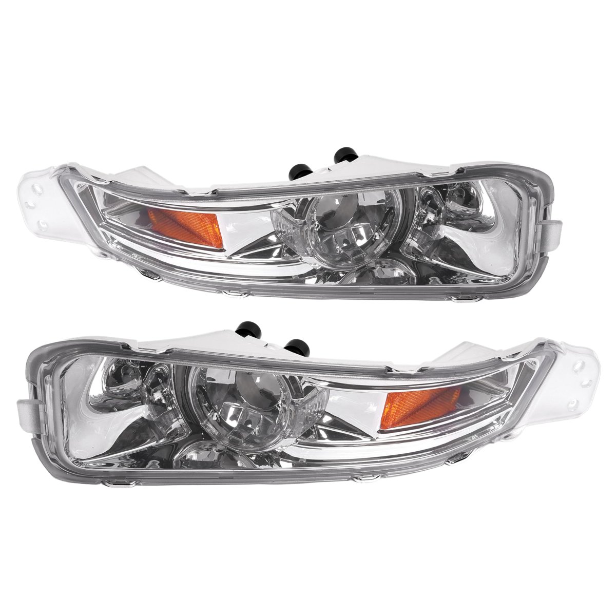 Turn Signal Lights For 2005 2006 2007 2008 2009 Ford Mustang Front Bumper Side Marker Lamps Clear Lens Chrome Housing Pair