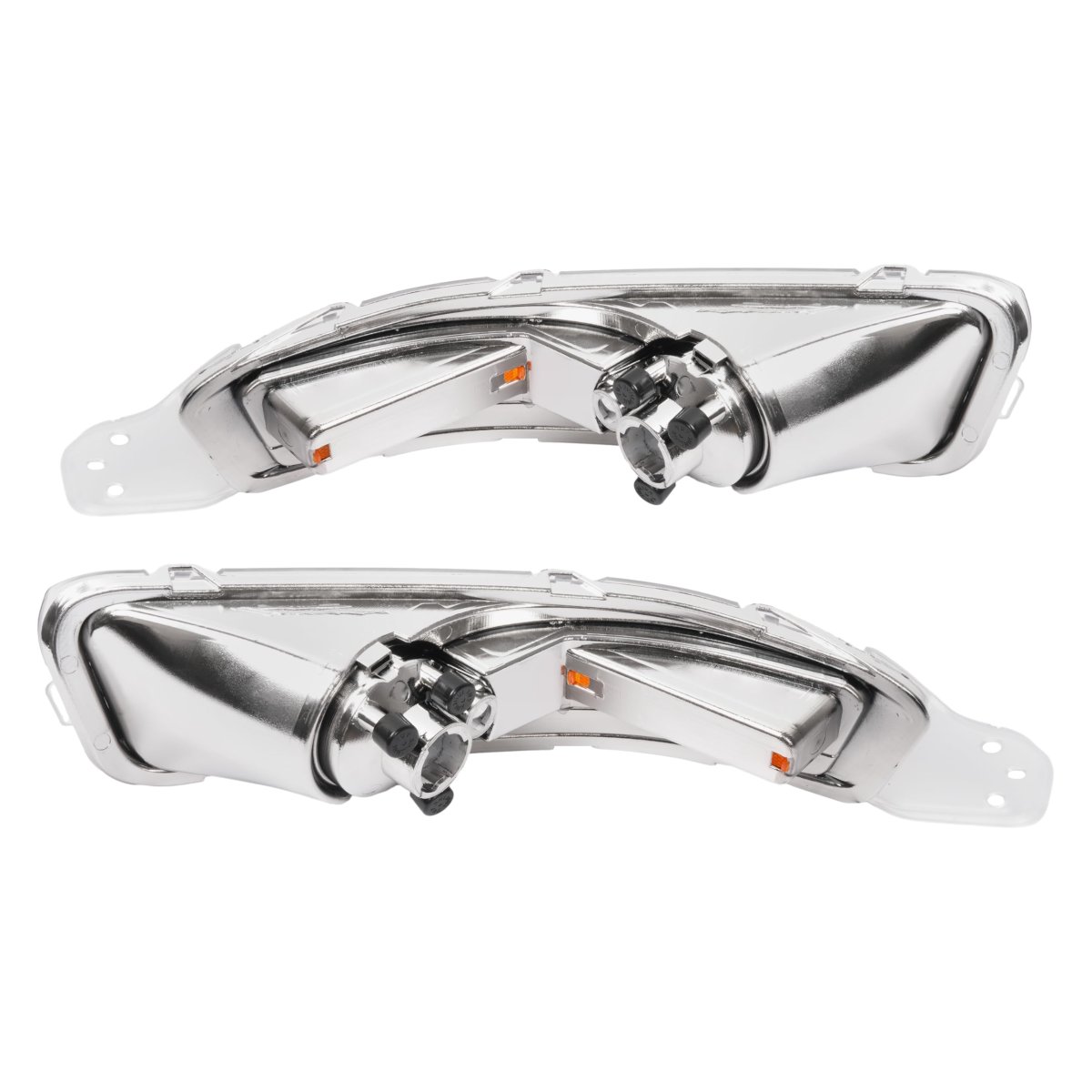 Turn Signal Lights For 2005 2006 2007 2008 2009 Ford Mustang Front Bumper Side Marker Lamps Clear Lens Chrome Housing Pair