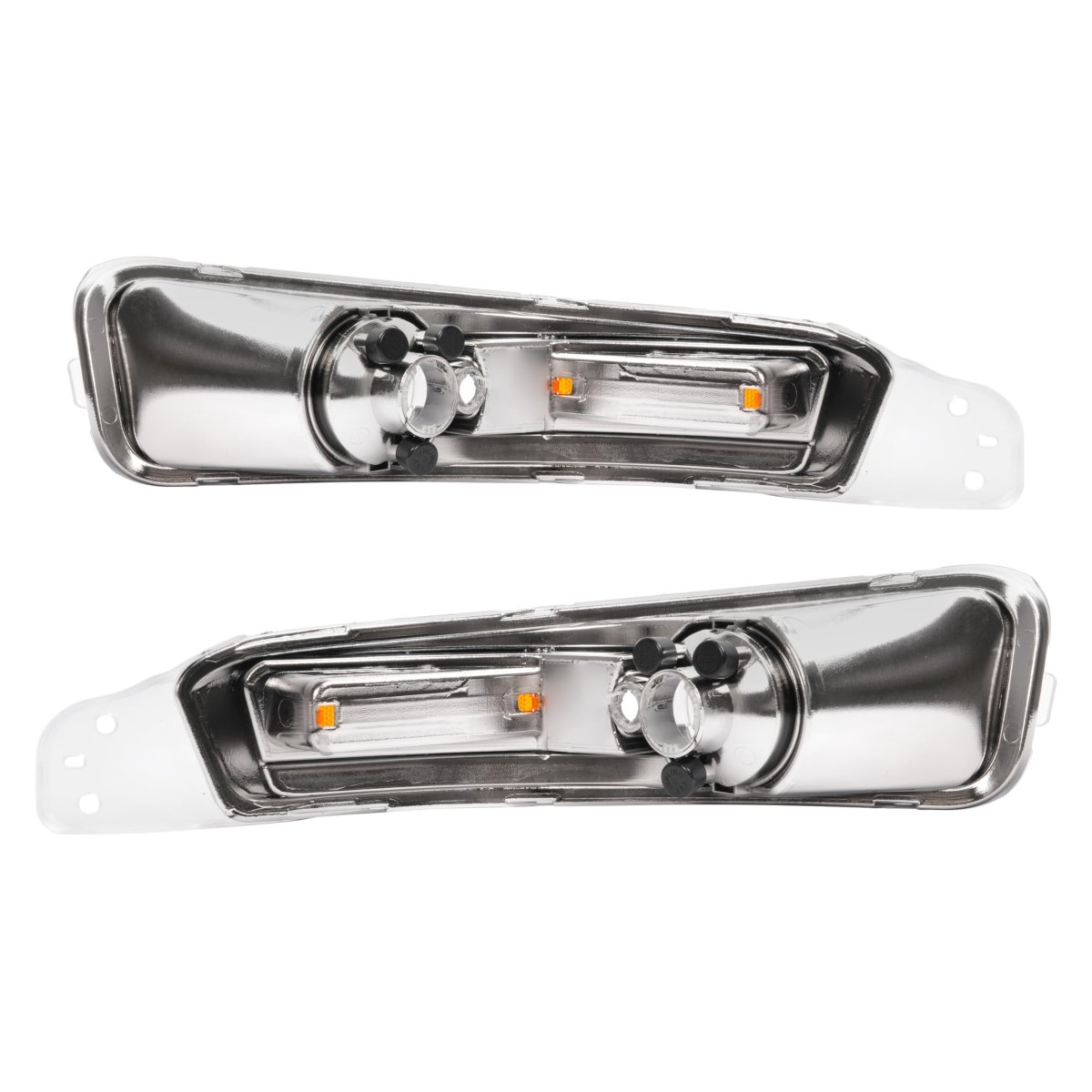 Turn Signal Lights For 2005 2006 2007 2008 2009 Ford Mustang Front Bumper Side Marker Lamps Clear Lens Chrome Housing Pair