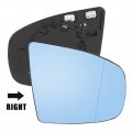 X Autohaux Car Passenger Right Rearview Blue Tinted Mirror Glass Heated With Backing Plate For Bmw X5 2007 2008 2010 2011 2012