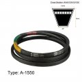Uxcell A1550 V-belts 1550mm Inner Girth 13mm Top Width 8mm Thickness A-section Rubber Drive Transmission Belt