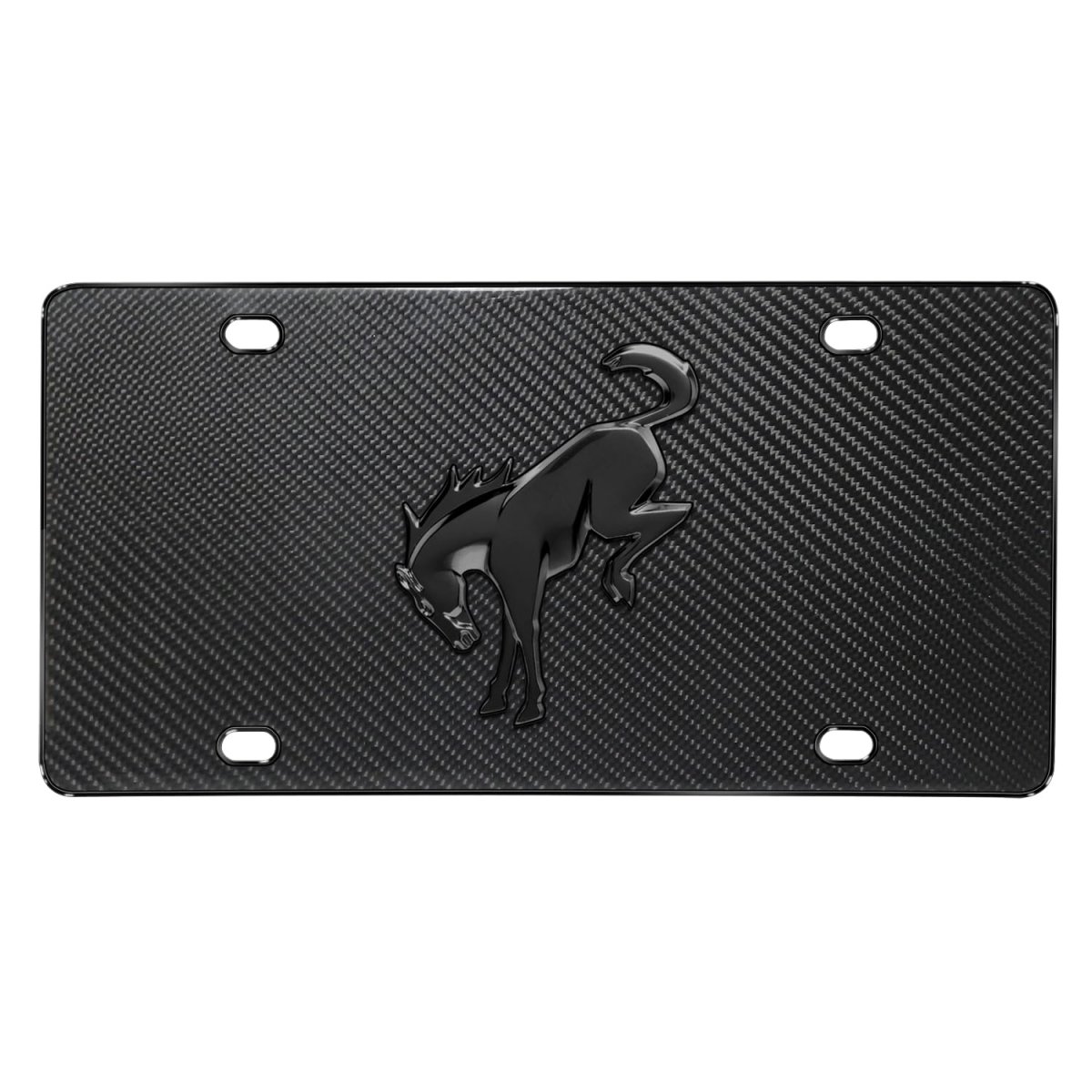 Ford Bronco 3d Black Logo Real Carbon Fiber License Plate 12 In X 6 Universal Fit Automotive With Abs Plastic And Uv