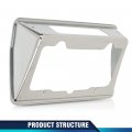Rear License Plate Bezel Housing Frame Chrome For Chevy Corvette C3 1968-1973 Silver