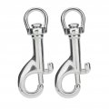 Qanyegn Single Ended Bolts Hook Rotating Eye Diving Clips Keychain Holder For Dog Leash Key Chain