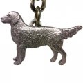 Golden Retriever George Harris Pewter Keychain 