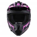 1storm Adult Motocross Helmet Bmx Mx Atv Dirt Bike Racing Style Glossy Pink Goggles Skeleton Glove Bundle 