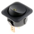 Rocker Switch Plastic Housing 25a Amperage Rating Black Illuminated Single Pole Type Actuation 