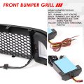 Sequential Led Drl Light Bar Honeycomb Mesh Front Upper Bumper Grille Compatible With Ford Mustang Base Gt 13-14