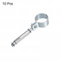 Uxcell 10pcs Pipe Bracket Clamp Wall Mount Fit 1-1 4 32mm Support 130mm Long Strap With Expansion Screw For Gas Water Pipeline