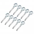 Uxcell 10pcs Pipe Bracket Clamp Wall Mount Fit 1-1 4 32mm Support 130mm Long Strap With Expansion Screw For Gas Water Pipeline