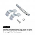 Uxcell 10pcs Pipe Bracket Clamp Wall Mount Fit 1-1 4 32mm Support 130mm Long Strap With Expansion Screw For Gas Water Pipeline