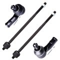 4pc Front Inner Outer Tie Rod End Kit Es3587 Es3588 Ev419 For Ford Focus 2000 2006 