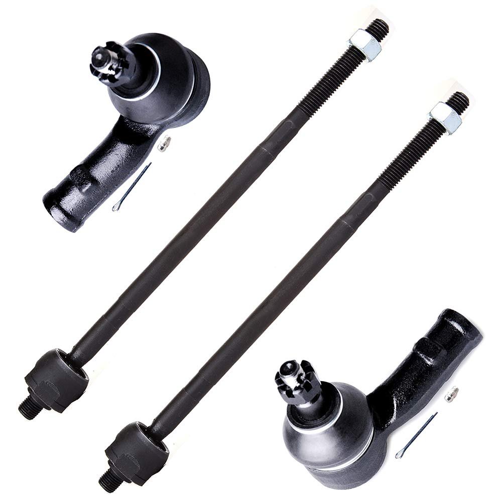 4pc Front Inner Outer Tie Rod End Kit Es3587 Es3588 Ev419 For Ford Focus 2000 2006