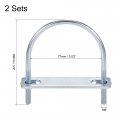 Uxcell Round U-bolts 2 Sets 3 03 77mm Inner Width 99mm Length Steel M6 With Nut Plate Washecell Round U-bolts 2 Sets 3 03 77mm