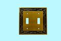 Victorian Switch Plate Double Toggle Antique Solid Brass Renovators Supply 