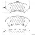 104 10760 Rear Disc Brake Pad 