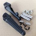 Httmt Mt390-029- Black Front Foot Pegs Footrest For Kawasaki Zx6r Zx9r Zx10r Zx-6r Zx 