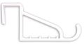 Hardware Essentials 852098 Over The Door Hook Large Plastic White 