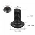 Uxcell M4x8mm Hex Socket Button Head Cap Bolts Screws Alloy Steel 50pcs
