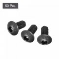 Uxcell M4x8mm Hex Socket Button Head Cap Bolts Screws Alloy Steel 50pcs
