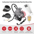 Carburetor And Intake Manifold Boot Kit 0470-571 For Arctic Cat Atv 500 Auto 4x4 2004 To 2007 Includes Fuel Filter Clean