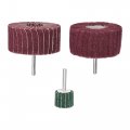 3 Sizes Abrasive Wheel Set Cylindrical Head Nylon Fiber Polishing Wheels 30x25mm 80x40mm For Rotary Tool Green Red 