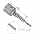Uxcell Wall Hole Drill Bit 65mm Concrete Cement Stone Saw Cutter 150mming Depth Round Shank With Connecting Rod For Sds X4