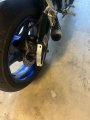 Curved License Plate Relocation Holder Bracket For Suzuki Katana 600 650 750 1100 Shock Bolt Spool Tag Mount Chrome Aluminum 