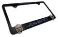 Friday The 13th Jason Voorhees License Plate Frame 3d Domed Graphics Powder Coated Metal Universal Fit For 12 In X 6 Standard