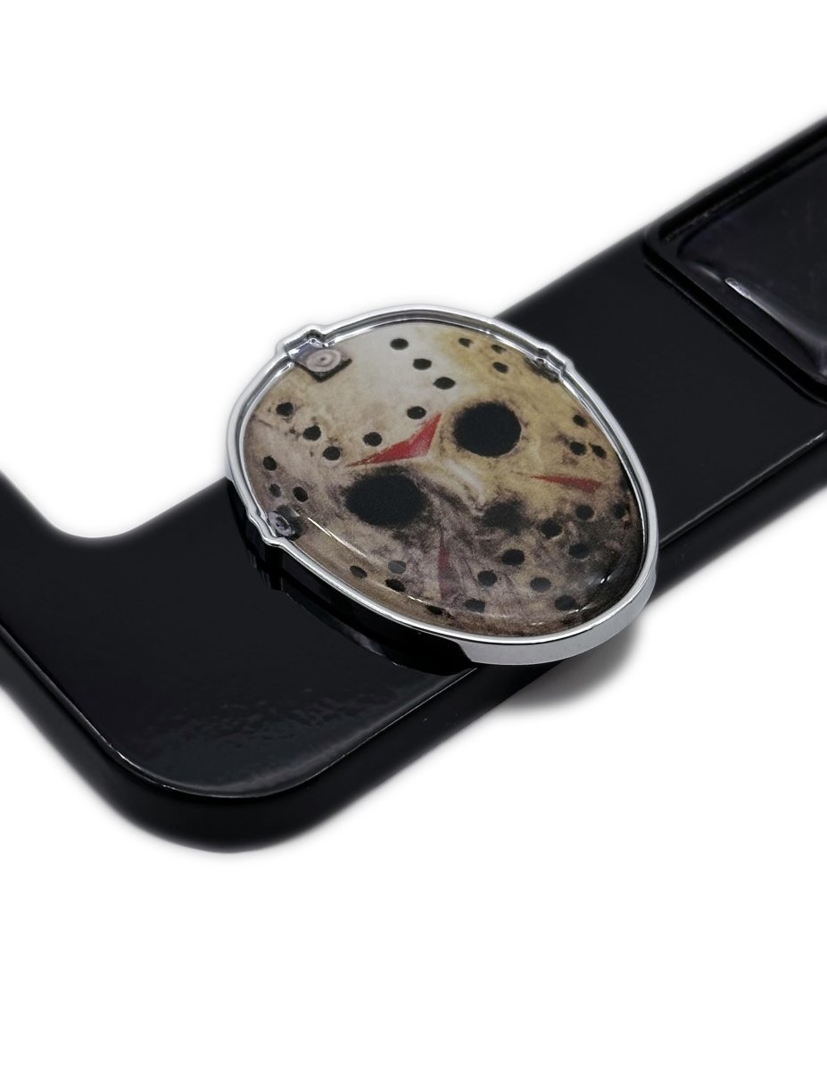 Friday The 13th Jason Voorhees License Plate Frame 3d Domed Graphics Powder Coated Metal Universal Fit For 12 In X 6 Standard