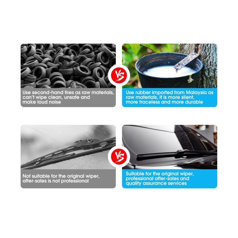 Wiper Blade Refills 8 5mm For 19 In Hybrid Windshield Wipers Set Of 2 Black Rubber Replacement Strips