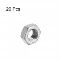 Uxcell Hex Nuts M8x1 25mm Metric Coarse Thread Hexagon Nut Stainless Steel 201 Pack Of 20