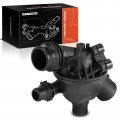 A-premium Thermostat Housing Assembly Compatible With Bmw 118i E81 E88 2006-2011 120i 320i 520i 2 0l Material Plastic And