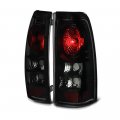 Altezza Euro Style Tail Light Lamp For 1999-2002 Chevy Silverado 1999-2006 Gmc Sierra 1500 2500 3500 Matte Black Housing Smoke 