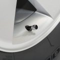 Ipick Image For Chevrolet Camaro Ss Logo Black On Shining Silver Aluminum Tire Valve Stem Caps