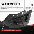 Hecasa Pair Fog Light Bezel For 2016-2017 Chevy Chevrolet Equinox L Ls Front Bumper Lamp Cover Trim Textured Black Plastic Pp