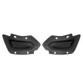 Hecasa Pair Fog Light Bezel For 2016-2017 Chevy Chevrolet Equinox L Ls Front Bumper Lamp Cover Trim Textured Black Plastic Pp