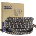 Ws2815 12v Rgb Addressable Led Strip Light 16 4ft 300 Leds Programmable Flexible Pixel Tape Not Waterproof Black Pcb For Decor 