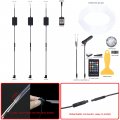Qauben Car Interior Ambient Lighting Optic Fiber Cable Rgb 64 Colors Multicoloured Music Footwell Kit With Cigarette Lighter
