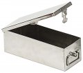 Bin Buddy Stainless Steel Safe Deposit Style Box 4 25 10 8 Cm X 12 30 5 2 Lockable Ideal For Documents Rolled Coins Home Office 