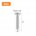 Uxcell 4x3 4 Flat Head Sheet Metal Screws 100pcs Phillips Drive Wood 304 Stainless Steel Self Tapping