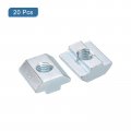 Uxcell T Nuts 20pcs Nickel Plated Carbon Steel Slot Bolts 4040 Series M8 Hammer Head Fastener Sliding For Aluminum Extrusion