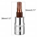 Uxcell 2pcs 1 4 Drive X T30 Torx Bit Socket S2 Steel Bits Cr-v Sockets 5 Length Use With Ratchet Wrench Slide Bar Extension Rod