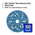 3m Hookit Blue Abrasive Discs 36161 Multi-hole 5 In 180 Grade Pack Of 50 Virtually Dust-free For Auto Sanding Body Repair
