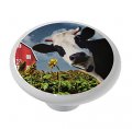 Gotham Decor Cow At The Sunflower Farm Ceramic Drawer Knob 