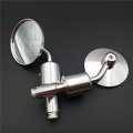 Smt Motorcycle A Set Cnc Silver Rear View Handle Bar End Round Mirrors 7 8 For Kawasaki Z1000 Z750 Er-6f Versys Klx Series