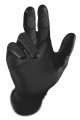 Grippaz 6 Mil Thick Black Superior Strength 100 Nitrile Disposable Gloves Patented Fish Scale Grip Chemical Resistant Touch 
